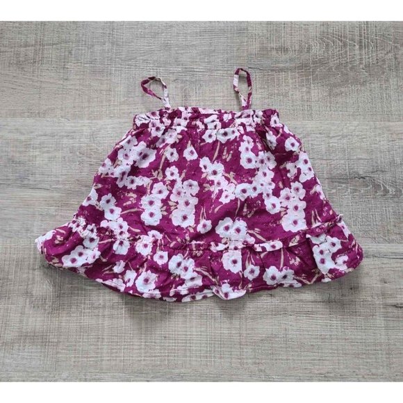 Baby Gap Baby Girl Purple Floral Top - Picture 2 of 5